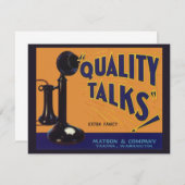 ヴィンテージフルーツクラートラベルアート、オールドファッションドフォン (正面/裏面)