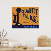 ヴィンテージフルーツクラートラベルアート、オールドファッションドフォン ポスター (キッチン)