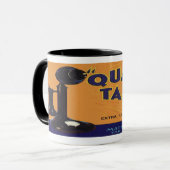 ヴィンテージフルーツクラートラベルアート、オールドファッションドフォン マグカップ (正面左)