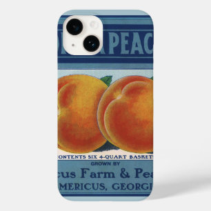 ヴィンテージフルーツクラートラベルアート、ジョージアの桃 Case-Mate iPhone 14ケース