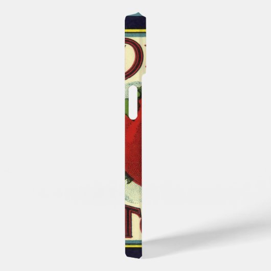 ヴィンテージフルーツクラートラベルアート、ディフェンダートマト Case-Mate iPhoneケース (裏面 / 右)