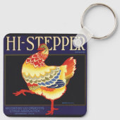 ヴィンテージフルーツクラートラベルアート、ハイステッパチキン キーホルダー (裏面)