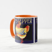 ヴィンテージフルーツクラートラベルアート、ハイステッパチキン マグカップ (正面左)