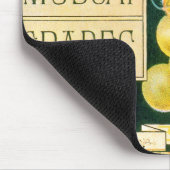 ヴィンテージフルーツクラートラベルアート、マスカットブドウ マウスパッド (コーナー)