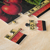 ヴィンテージフルーツクラートラベルアート、木さくらんぼ ジグソーパズル (側面)