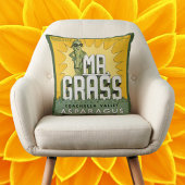 ヴィンテージフルーツクラートラベルアートMr. Grass Asparagus クッション