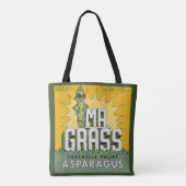 ヴィンテージフルーツクラートラベルアートMr. Grass Asparagus トートバッグ (裏面)