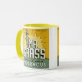 ヴィンテージフルーツクラートラベルアートMr. Grass Asparagus マグカップ (正面左)