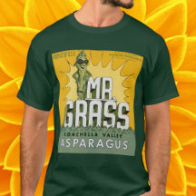 ヴィンテージフルーツクラートラベルアートMr. Grass Asparagus
