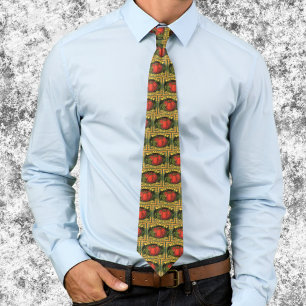 ヴィンテージフルーツクレートラベルアートウェインコトマト ネクタイ