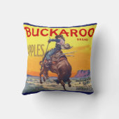 ヴィンテージフルーツクレートラベルアート、バッカロリンゴ クッション (裏面)