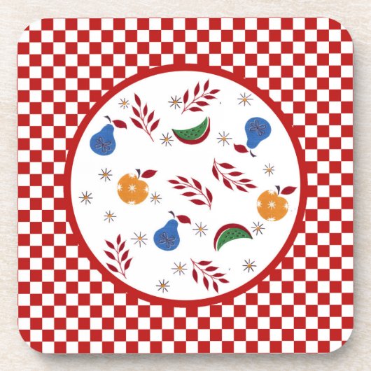 ヴィンテージフルーツコルクコースター コースター (正面)