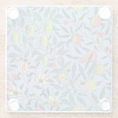 ヴィンテージフルーツザクロ酸オーナメントイラストレーション ガラスコースター (裏面)