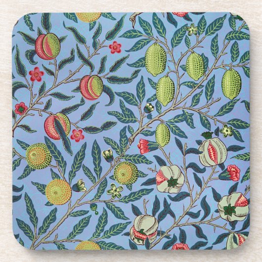 ヴィンテージフルーツザクロ酸オーナメントイラストレーション コースター (正面)