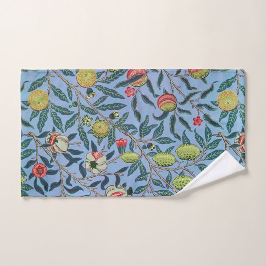 ヴィンテージフルーツザクロ酸オーナメントイラストレーション バスタオルセット (ハンドタオル)