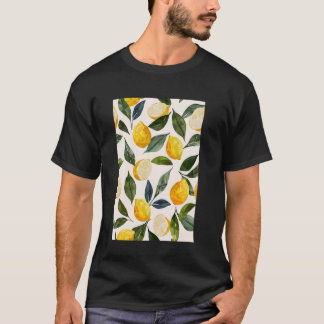 ヴィンテージフルーツパターンアートレモン4 Tシャツ