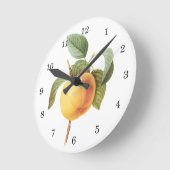 ヴィンテージフルーツフード、カルビルアップルバイレドゥート ラウンド壁時計 (傾斜)