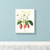 ヴィンテージフルーツベリー食べ物イチゴbyレドゥート キャンバスプリント (インサイチュ (ウッドフロア))