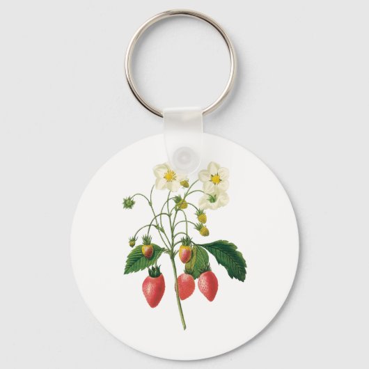 ヴィンテージフルーツベリー食べ物イチゴbyレドゥート キーホルダー (正面)