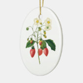 ヴィンテージフルーツベリー食べ物イチゴbyレドゥート セラミックオーナメント (左)