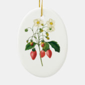 ヴィンテージフルーツベリー食べ物イチゴbyレドゥート セラミックオーナメント (裏面)