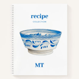 ヴィンテージフルーツボウルレシピクックブックモノグラム ノートブック