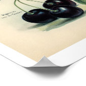 ヴィンテージフルーツポスター – さくらんぼ ポスター (角)