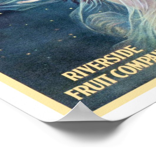 ヴィンテージフルーツラベルアートウーマンカリフォルニア ポスター (角)