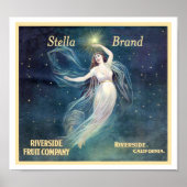 ヴィンテージフルーツラベルアートウーマンカリフォルニア ポスター (正面)