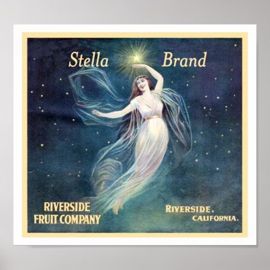 ヴィンテージフルーツラベルアートウーマンカリフォルニア ポスター (正面)