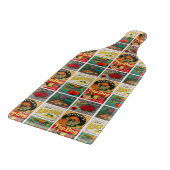 ヴィンテージフルーツラベルパターン カッティングボード (角)