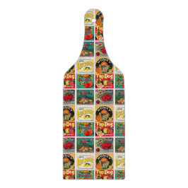 ヴィンテージフルーツラベルパターン カッティングボード