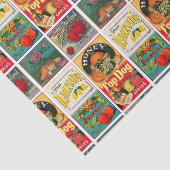 ヴィンテージフルーツラベルパターン 薄葉紙 (詳細)