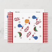 ヴィンテージフルーツレシピカード ポストカード (正面/裏面)