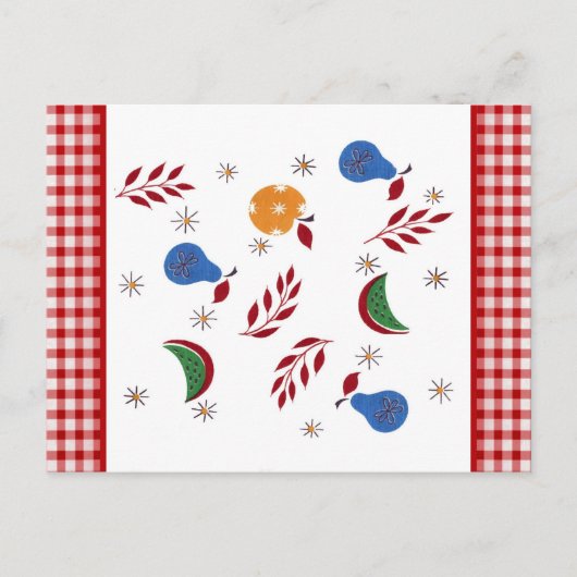 ヴィンテージフルーツレシピカード ポストカード (正面)