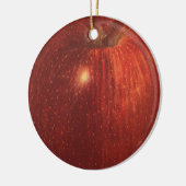 ヴィンテージフルーツレッドオーガニックおいしいリンゴ セラミックオーナメント (左)