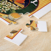 ヴィンテージフルーツ広告ラベル ジグソーパズル (側面)