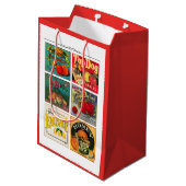 ヴィンテージフルーツ広告ラベル ミディアムペーパーバッグ (裏面アングル)