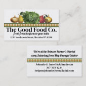 ヴィンテージフルーツ野菜フードシェフケータリングカード 名刺 (正面/裏面)