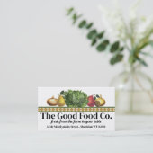 ヴィンテージフルーツ野菜フードシェフケータリングカード 名刺 (スタンド正面)