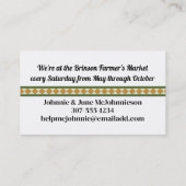 ヴィンテージフルーツ野菜フードシェフケータリングカード 名刺 (裏面)