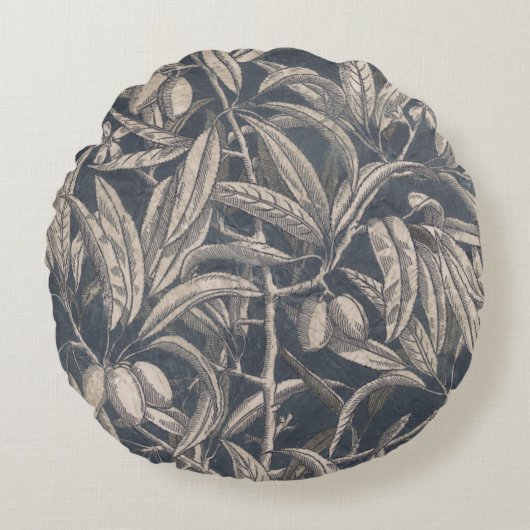 ヴィンテージフルーツ&フローラI ラウンドクッション (正面)