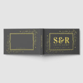 ヴィンテージフレカスタムームタイポグラフィデザインオングレー ゲストブック (全面)