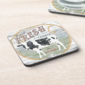 ヴィンテージフレッシュクリーミー牛 コースター (左側)