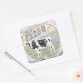 ヴィンテージフレッシュクリーミー牛 スクエアシール (封筒)