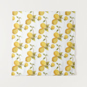 ヴィンテージフレッシュ・レモン：シンプルなデザイン タペストリー (正面(横))