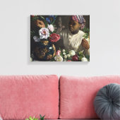 ヴィンテージフレデリックバザイルブラックウィメンズウィズペニー キャンバスプリント (インサイチュ (リビング))