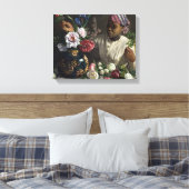 ヴィンテージフレデリックバザイルブラックウィメンズウィズペニー キャンバスプリント (インサイチュ (寝室))