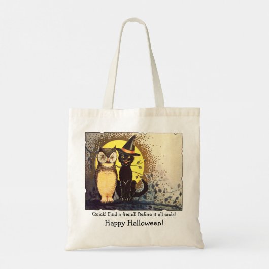 ヴィンテージフレンズと敵ハロウィントートバッグ トートバッグ (裏面)