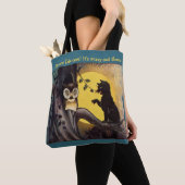 ヴィンテージフレンズと敵ハロウィントートバッグ トートバッグ (クローズアップ)